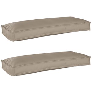 vidaXL Set de coussins de palette 2 Pièces Taupe 100 x 40 x 8 cm