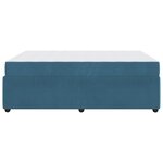 vidaXL Cadre de lit avec matelas Bleu 160 x 200 cm tissu