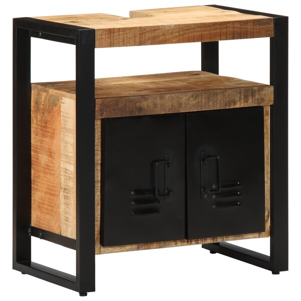 vidaXL Meuble sous lavabo 55x35x60 cm en bois massif brut