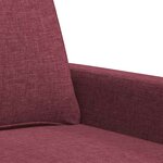 vidaXL Canapé à 2 places Rouge bordeaux 120 cm Tissu
