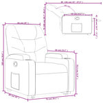 vidaXL Fauteuil inclinable marron similicuir