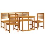 Ensemble de jardin 5 pièces en bois d'acacia