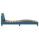 vidaXL Cadre de lit et tête de lit sans matelas bleu 90x200 cm velours
