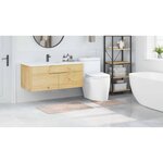 vidaXL Tapis de bain 2 Pièces Crème 50 x 50 cm Polypropylène