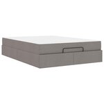 vidaXL Cadre de lit avec stockage Taupe 160 x 200 cm tissu