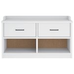 vidaXL Banc de couloir SANDNES blanc 87x40x50 cm bois de pin massif