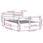 vidaXL Cadre de lit sans matelas 160x200 cm bois massif de pin