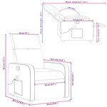 vidaXL Fauteuil de massage inclinable Marron foncé Tissu