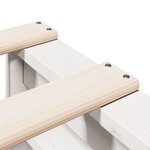 vidaXL Lit bibliothèque sans matelas blanc 140x200 cm bois pin massif