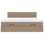 VidaXL Cadre de lit ottoman et matelas cappuccino 200x200cm similicuir