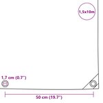 vidaXL Bâche 650 g / m² 1 5 x 10 m Gris