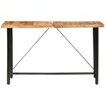 vidaXL Ensemble de bar 9 Pièces Bois d'acacia solide et cuir véritable
