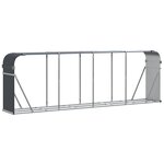 vidaXL Porte-bûches anthracite 300x45x100 cm acier galvanisé