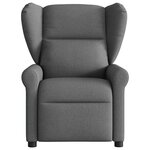 vidaXL Fauteuil inclinable électrique Gris foncé Tissu