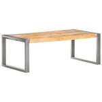 vidaXL Table basse 110x60x40 cm Bois de manguier brut