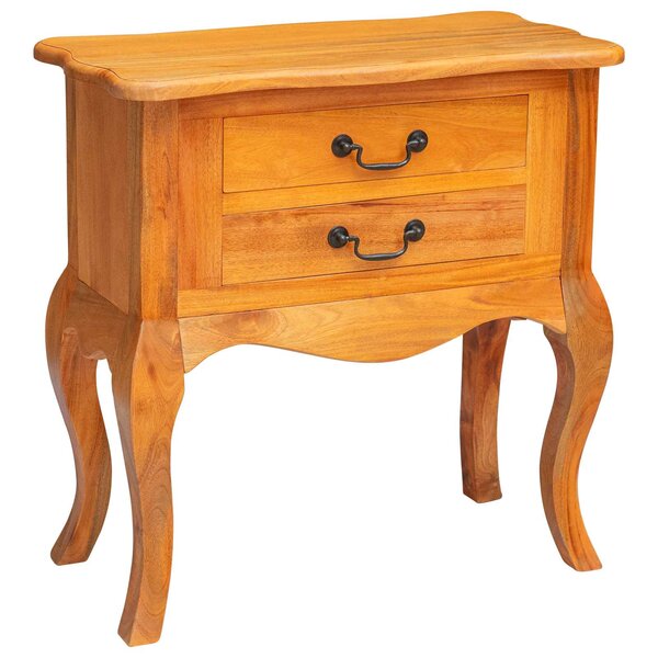 vidaXL Table d'appoint avec tiroir Naturel 60 5 x 30 x 61 cm