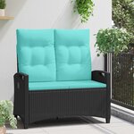 vidaXL Banc de jardin avec oreiller 105 x 60 x 112 cm acier