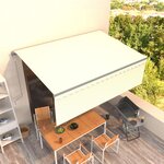 vidaXL Auvent automatique rétractable avec store 4 5x3 m Crème
