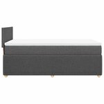 vidaXL Sommier à lattes de lit et matelas Gris foncé 90x190 cm Tissu