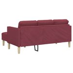 vidaXL Ensemble de Canapés Rouge vin 173 x 131 x 67 cm tissu