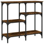 vidaXL Table console chêne fumé 80x29x75 cm bois d'ingénierie