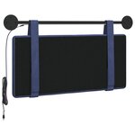vidaXL Tête de lit suspendue Avec lumière LED Bleu police Velours
