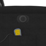 vidaXL Fauteuil inclinable de massage électrique noir tissu microfibre
