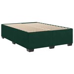 vidaXL Sommier à lattes de lit et matelas Vert foncé 140x200cm Velours