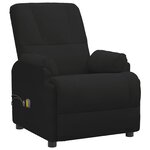 vidaXL Fauteuil de massage noir similicuir daim