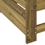 vidaXL Canapé de jardin accoudoir avec coussin bois de pin imprégné