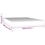 vidaXL Matelas de lit à ressorts ensachés fermeté moyenne Gris foncé 140x200x20 cm