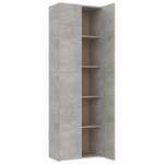 vidaXL Armoire de bureau Gris béton 60x32x190 cm Bois d'ingénierie