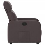 vidaXL Fauteuil inclinable Marron foncé Tissu