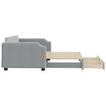 vidaXL Lit de jour avec gigogne et tiroirs sans matelas 100x200 cm