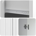 vidaXL Buffet Blanc brillant 66 x 34 5 x 92 cm Bois d'ingénierie