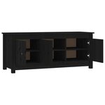 vidaXL Armoire à chaussures Noir 110x38x45 5 cm Bois de pin massif