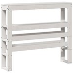 vidaXL Tête de lit avec étagères blanc 90 cm bois massif de pin