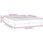 vidaXL Cadre de lit sans matelas bleu foncé 140x210 cm velours