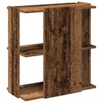 vidaXL Bibliothèque à 3 niveaux vieux bois 60x30x60 cm bois ingénierie