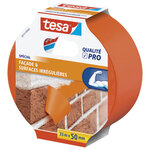 Ruban de masquage en pvc façades et surfaces irrégulières tesa 33m x 50mm orange