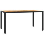 vidaXL Ensemble à manger de jardin coussins 5Pièces Noir Résine tressée