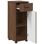 vidaXL Cabinet de salle de bain Chêne marron 30 x 35 x 80 cm