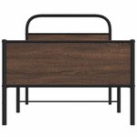 vidaXL Cadre de lit sans matelas 100x190 cm chêne marron