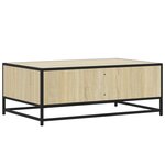 vidaXL Table basse chêne sonoma 90x57x35 cm bois d'ingénierie et métal