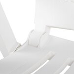 vidaXL Chaises inclinables de jardin lot de 2 Plastique Blanc