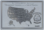 Monnaie SEMIQUINCENTENNIAL OF INDEPENDENCE 250 Anniversaire 2 Oz Argent 5$ Liberia 2026 (PRÉCOMMANDE)
