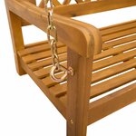 vidaXL Banc balançoire de jardin Naturel 110 x 56 x 58 cm