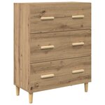 vidaXL Haut Armoire avec tiroir Chêne artisanal 69 5 x 34 x 180 cm