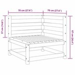 vidaXL Canapé d'angle de jardin 70x70x67 cm bois de pin imprégné