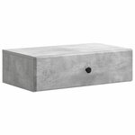 vidaXL Table d'appoint murale Gris béton 59 x 34 5 x 17 cm